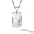 Waves Tag in Sterling Silver with 18K Yellow Gold, 27mm