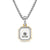 L Initial Amulet in Sterling Silver with 14K Yellow Gold, 17mm