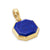 Faceted Stone Amulet in 18K Yellow Gold with Lapis, 16mm