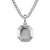 Faceted Amulet in Sterling Silver, 16mm
