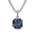 Faceted Stone Amulet in Sterling Silver with Pietersite, 16mm