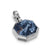 Faceted Stone Amulet in Sterling Silver with Pietersite, 16mm