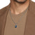 Faceted Stone Amulet in Sterling Silver with Pietersite, 16mm