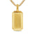 Deco Tag in 18K Yellow Gold with Diamonds, 27mm