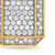 Deco Tag in 18K Yellow Gold with Diamonds, 27mm