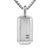 Deco Tag in Sterling Silver with Diamonds, 27mm