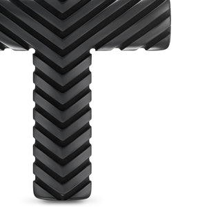 Chevron Cross Pendant in Black Titanium, 36mm