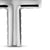 Chevron Cross Pendant in Sterling Silver with Black Diamonds, 36mm