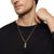 Streamline Inlay Amulet in 18K Yellow Gold with Black Onyx and Malachite, 30.7mm
