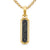 Streamline Inlay Amulet in 18K Yellow Gold with Black Onyx and Black Diamonds, 30.7mm