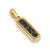 Streamline Inlay Amulet in 18K Yellow Gold with Black Onyx and Black Diamonds, 30.7mm