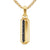 Streamline Inlay Amulet in 18K Yellow Gold with Black Onyx and Black Diamonds, 30.7mm