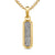 Streamline Inlay Amulet in 18K Yellow Gold with Meteorite and Grey Diamonds, 30.7mm