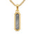 Streamline Inlay Amulet in 18K Yellow Gold with Meteorite and Grey Diamonds, 30.7mm
