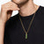 Streamline Inlay Amulet in 18K Yellow Gold with Malachite and Emeralds, 30.7mm