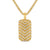 Chevron Tag in 18K Yellow Gold with Diamonds, 27mm