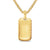 Chevron Tag in 18K Yellow Gold with Diamonds, 27mm