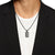 Chevron Tag in Black Titanium with Diamonds, 27mm