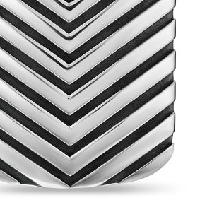 Chevron Tag in Sterling Silver, 27mm