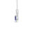 Side of White Gold Diamond and Pear Sapphire Drop Pendant