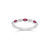 14K White Gold Marquise Ruby and Diamond Ring