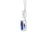 White Gold Pear Sapphire Pendant with Diamonds