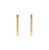Sabel Collection Yellow Gold Oval Tube Earrings with Diamonds