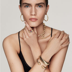 Cable Spira® Hoop Earrings in 18K Yellow Gold (Image 5)