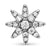 Petite Starburst Full Pavé Stud Earrings in Sterling Silver with Diamonds, 7.5mm