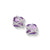 Cable Wrap Stud Earrings in Sterling Silver with Lavender Amethyst and Diamonds, 12mm