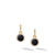 Petite DY Elements Drop Earrings in 18K Yellow Gold with Black Onyx and Pavé Diamonds