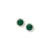Petite DY Elements Stud Earrings in 18K Yellow Gold with Malachite and Pavé Diamonds