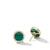 Petite DY Elements Stud Earrings in 18K Yellow Gold with Malachite and Pavé Diamonds