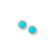Load image into Gallery viewer, Petite DY Elements Stud Earrings in 18K Yellow Gold with Turquoise and Pavé Diamonds