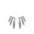 DY Mercer Three Row Hoop Earrings in Sterling Silver, 21mm