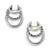 DY Mercer Three Row Hoop Earrings in Sterling Silver, 21mm