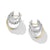 Load image into Gallery viewer, DY Mercer Multi Hoop Earrings in Sterling Silver with 18K Yellow Gold and Pavé Diamonds