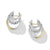 Load image into Gallery viewer, DY Mercer Multi Hoop Earrings in Sterling Silver with 18K Yellow Gold and Pavé Diamonds