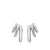 DY Mercer Three Row Hoop Earrings in Sterling Silver with Diamonds, 21mm
