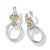 DY Mercer Circular Drop Earrings in Sterling Silver with 18K Yellow Gold and Pavé Diamonds