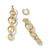 DY Mercer Linked Drop Earrings in 18K Yellow Gold with Pavé Diamonds