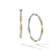 Petite Infinity Hoop Earrings in Sterling Silver with 14K Yellow Gold