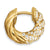 Sculpted Cable Hoop Earrings in 18K Yellow Gold with Diamonds, 14.4mm