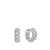 Sculpted Cable Hoop Earrings in Sterling Silver with Diamonds, 14.4mm