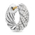 Sculpted Cable Hoop Earrings in Sterling Silver with Diamonds, 14.4mm