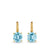 Marbella Drop Earrings in 18K Yellow Gold with Sky Blue Topaz, 25mm