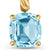 Marbella Drop Earrings in 18K Yellow Gold with Sky Blue Topaz, 25mm