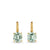 Marbella Drop Earrings in 18K Yellow Gold with Prasiolite, 25mm