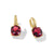 Marbella Drop Earrings in 18K Yellow Gold with Rhodolite Garnet, 25mm
