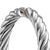 Sculpted Cable Hoop Earrings in Sterling Silver, 38mm